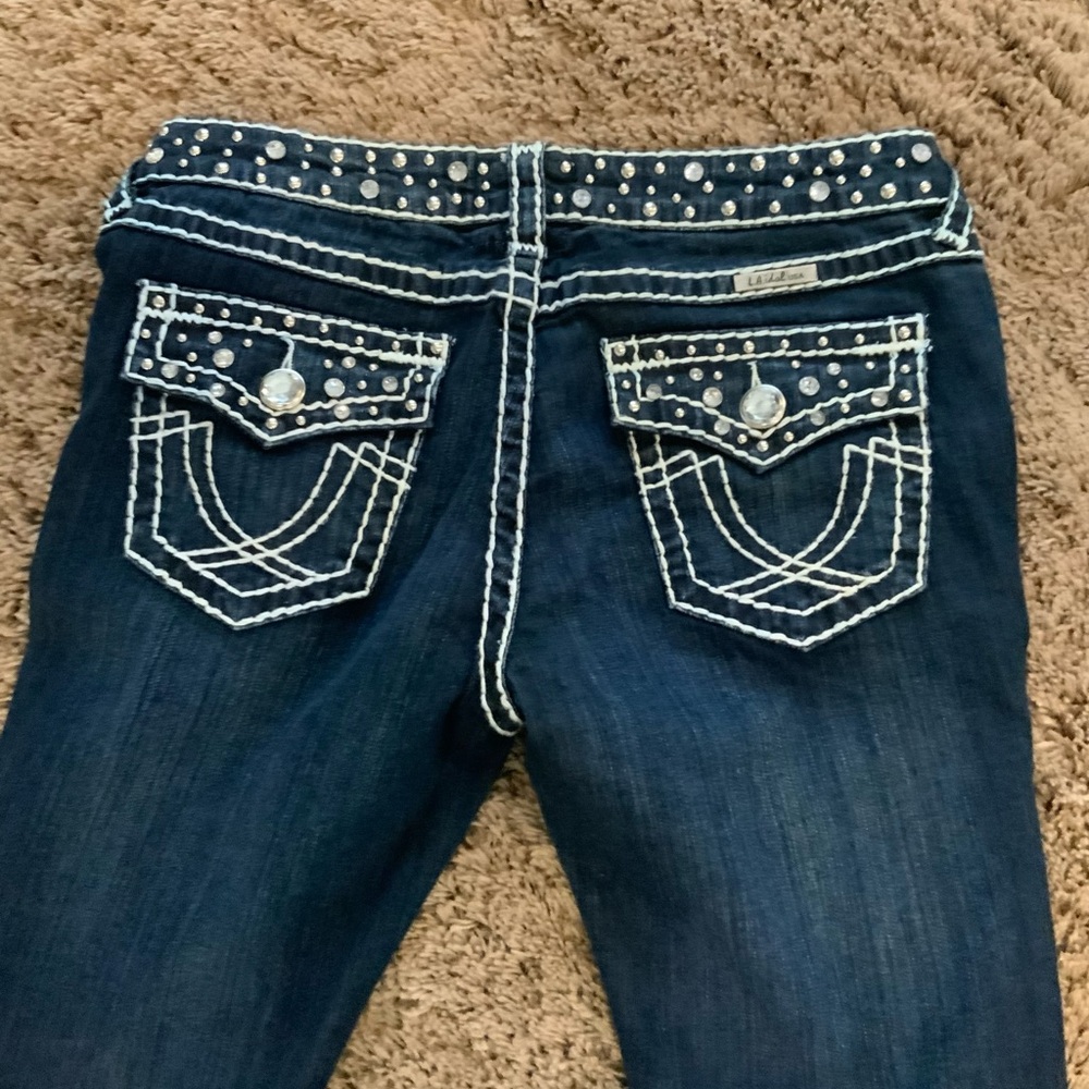Women's Blue Embellished Jeans
